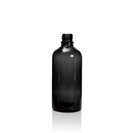 100ml Black Glass Dropper Bottle DIN 18mm