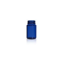 75 mL USP Type III Cobalt Blue Glass Packer Bottle with GPI 38-400 Neck Finish