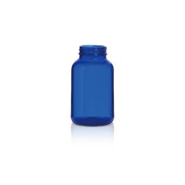 250 mL USP Type III Cobalt Blue Glass Packer Bottle with GPI 45-400 Neck Finish