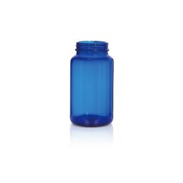 300 mL USP Type III Cobalt Blue Glass Packer Bottle with GPI 53-400 Neck Finish