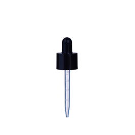 18/415 Smooth-Sided Glossy Finish Child-Resistant Dropper with 77mm Long Graduated Plastic Pipette (A18415CR01C01)