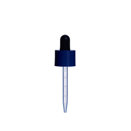 18/415 Smooth-Sided Glossy Finish Child-Resistant Dropper with 77mm Long Graduated Plastic Pipette (A18415CR01C04)