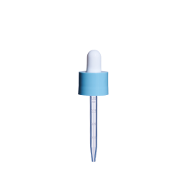 18/415 Smooth-Sided Glossy Finish Child-Resistant Dropper with 77mm Long Graduated Plastic Pipette (A18415CR01C07)