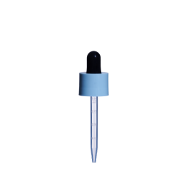 18/415 Smooth-Sided Glossy Finish Child-Resistant Dropper with 77mm Long Graduated Plastic Pipette (A18415CR01C08)
