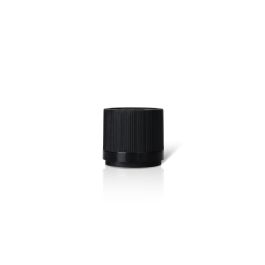 18/415 Black Child-Resistant and Tamper-Evident Plastic Cap with Inner Plug (A18415CH02)