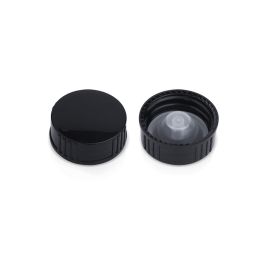 28/400 Black Phenolic Cap to Match Boston Round Glass Bottles with GPI 28/400 Neck Finish (A28400PC01)