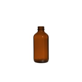 8 oz (230 mL) USP Type III Amber Boston Round Glass Bottle with GPI 28-400 Neck Finish