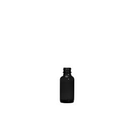 1 oz (30 mL) USP Type III Black Boston Round Glass Bottle with GPI 20-400 Neck Finish