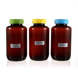 750cc Amber PET Plastic Packer Bottle (F1001P0750) with Colorful Child-Resistant Plastic Cap