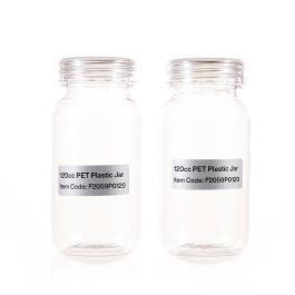 120cc Clear PET Plastic Packer Bottle (F2059P0120) with Clear Screw Plastic Cap