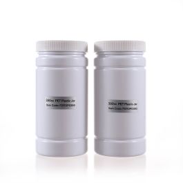 380cc White PET Plastic Packer Bottle (F2170P0380) with White Screw Plastic Cap