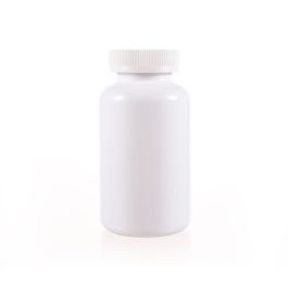500cc Opaque White PET Plastic Packer Bottle (F2201P0500) with White Child-Resistant Plastic Cap