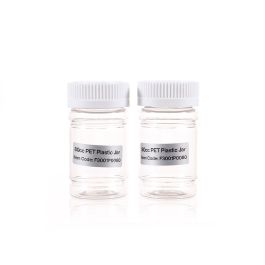 80cc Clear PET Plastic Packer Bottle (F3001P0080) with White Child-Resistant Plastic Cap