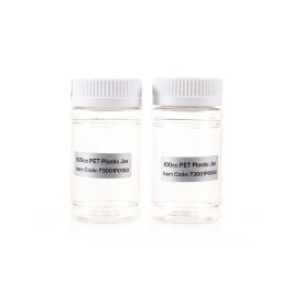 100cc Clear PET Plastic Packer Bottle (F3001P0100) with White Child-Resistant Plastic Cap