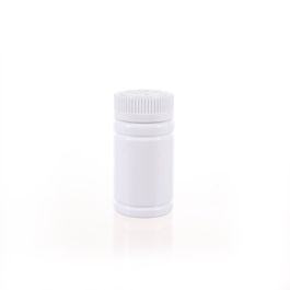 100cc Opaque White PET Plastic Packer Bottle (F3001P0100) with White Child-Resistant Plastic Cap