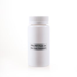 175cc Opaque White PET Plastic Packer Bottle (F3001P0175) with White Child-Resistant Plastic Cap