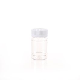 80cc Clear PET Plastic Packer Bottle (F3002P0080) with White Child-Resistant Plastic Cap