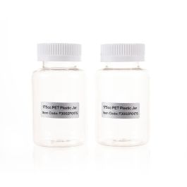 175cc Clear PET Plastic Packer Bottle (F3002P0175) with White Child-Resistant Plastic Cap