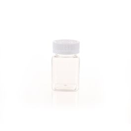 100cc Clear PET Plastic Packer Bottle (F3005P0100) with White Child-Resistant Plastic Cap
