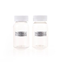 150cc Clear PET Plastic Packer Bottle (F3009P0150) with White Child-Resistant Plastic Cap