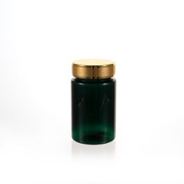 120cc Green PET Plastic Packer Bottle (F3022P0120) with Gold Plastic Cap